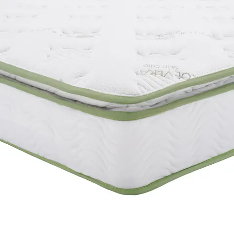 Saltea cu arcuri bonnell și strat superior matlasat Aloe Vera 90X200 HM372.20, cu o singură față