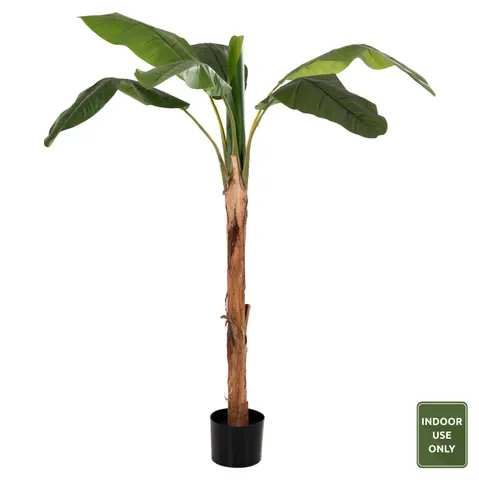 Plantă artificială decorativă HM7979, bananier (1), în ghiveci, 180H cm.