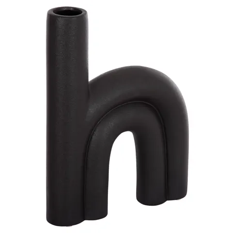 Decor ceramic de masă ARCON HM4638.02 negru mat 25,5x6x34H cm.