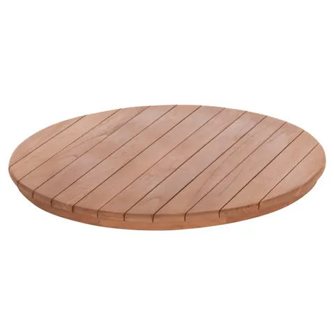 Blat de masă rotund HM18132 din lemn de tec, culoare naturală Ø60x4(thickness)cm.